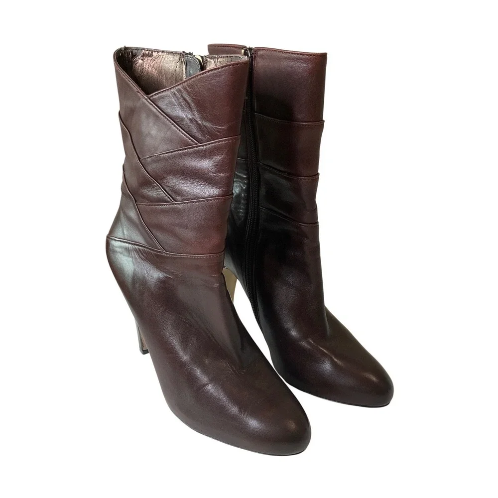 Adrienne Vittadini Albert Leather Equestrian Boots 4